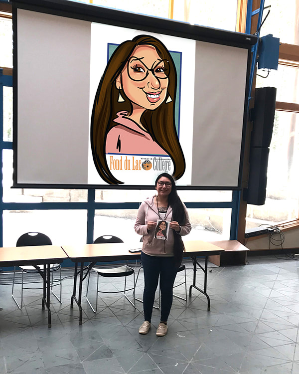 Caricatures at College, digital caricatures for college events, Duluth , MN 