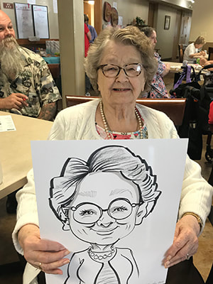 Osseo Gardens Assisted Living Center, nursing home events, love caricatures , talented ,fast flattering  affordable, best, professional, experienced, wisconsin, hayward, spooner