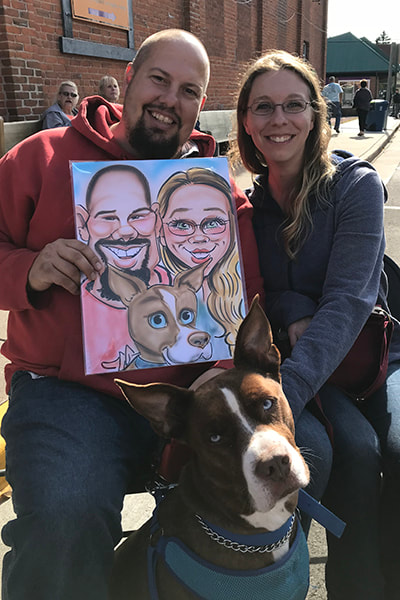 dog, caricatures , events and festivals, Hayward Fall fest, caricatures for festivals, dog show entertainment, dog show fun, dog cartoons, caricatures of dogs, spring break, parties, northern Wisconsin, Minneapolis